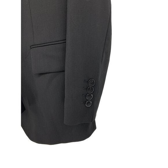 Massimo Dutti Black Coat Blazer with Pockets Size 4 NWT - Picture 5 of 11